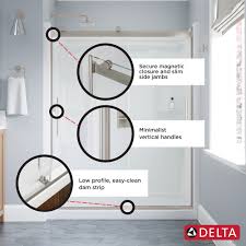 delta everedge shower door polished
