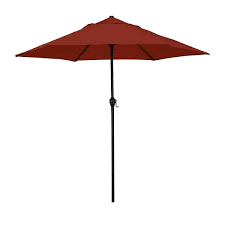 Astella 9 Ft Steel Market Push Tilt Patio Umbrella In Polyester Brick