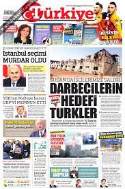 16 Nisan 2019 tarihli Türkiye Gazetesi - Gazeteler