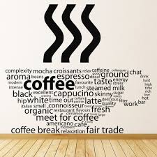 Coffee Cup Cafe Quote Wall Sticker