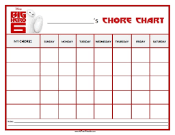 Free Printable Big Hero 6 Chore Chart For The Girls Big