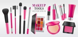 makeup tools vector art icons and