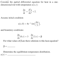 Partial Diffeial Equation For Heat
