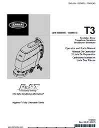 parts manual for tennant auto scrubber t3