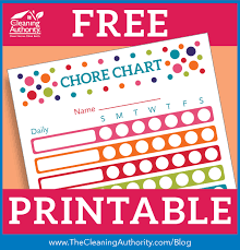 Free Printable Summer Chore Chart