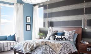 Trendy Bedrooms With Striped Accent Walls