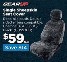 Gearup Single Sheepskin Seat Cover