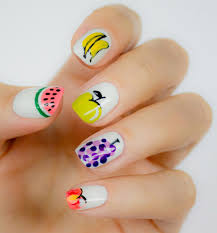4 cute and easy fruit nail art designs
