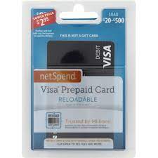 Get a prepaid debit card from netspend on walmart.com. Visa Debit Card Reloadable Prepaid Netspend 20 500 1 Ct Instacart
