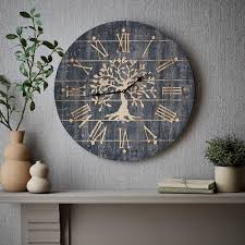Timepiece Tree Clock Wooden Wall Art