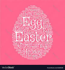 Easter Egg Greeting Card With Word Cloud
