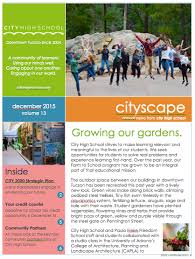 Annual Report Cityscape Newsletter A Charter High School In