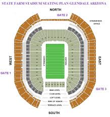 state farm stadium seating map ticket
