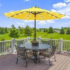 Solar Led Market Patio Umbrellas