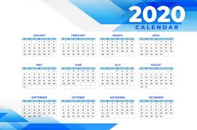 One Year Calendar 2020 Printable With Holidays
