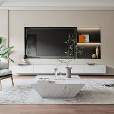 Modern Floating Tv Stand With Coffee Table