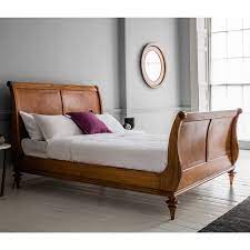sleigh bed frame wooden king size bed