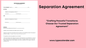 free printable separation agreement