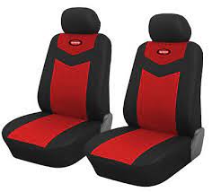 Two Front Car Seat Covers Bk Red