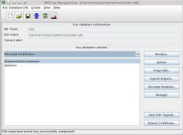 using the ibm key management tool to