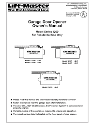 chamberlain series 1200 owner s manual