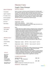 Example Of A Supply Chain Manager Cv Template Logistics
