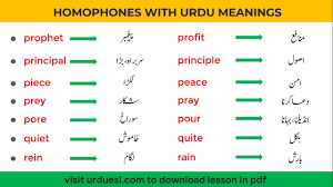 phones list with meaning in urdu