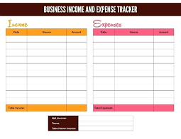 Business Income And Expenses Spreadsheet Small Business Expenses