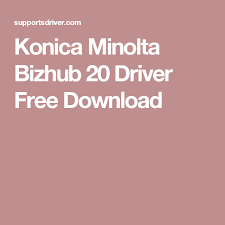 This printer provides a maximum print speed of up to 65 ppm (b w) and 50 ppm (color). Konica Minolta Bizhub 20 Driver Free Download