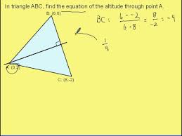 The Equation Of An Altitude In Triangle