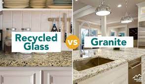 recycled glass vs granite use natural