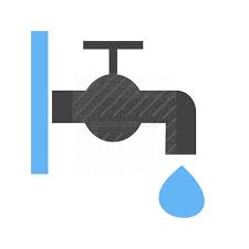 Water Tap Blue Black Icon Iconbunny