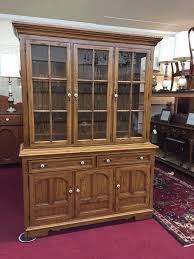 Vintage Thomasville Oak Hutch Cabinet
