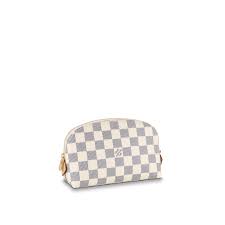 cosmetic pouch pm damier azur travel