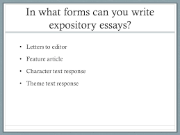 In order to find out how to write expository essay     view our Expository  essay section