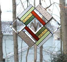 stained glass decor large window panel