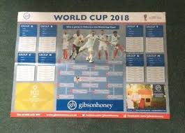 Daily Mail Football World Cup Wallchart Poster Fixture Guide