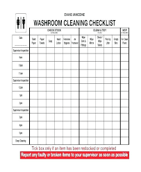 Restaurant Bathroom Cleaning Chart Www Bedowntowndaytona Com