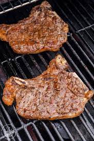 perfectly grilled t bone steak little