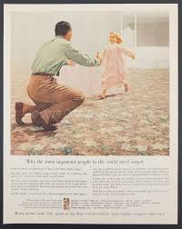1955 father daughter nightgown carpet