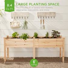 Wooden Planter Box Stand For Backyard