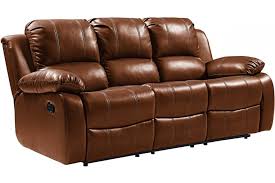 Leather recliners are soft, luxurious chairs that are easy to fall asleep in. Valencia Genuine Tan Leather 3 Seater Recliner Sofa Furnitureinstore