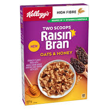 raisin bran oats honey cereal