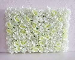 White Flower Wall Panel Artificial Silk
