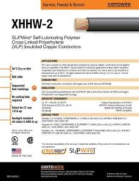 xhhw 2 cerro wire and cable company