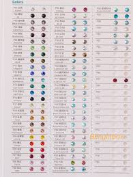 2088 Top Quality Non Hotfix Rhinestone Color Chart 70 Colors
