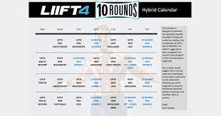 12 beachbody liift4 hybrid calendars