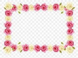border flowers picture frames rose clip