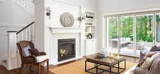 Direct Vent Gas Fireplace Black