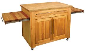 Long kitchen island with seating. Catskill S Empire Work Center Butcher Block Island Pull Out Leaves